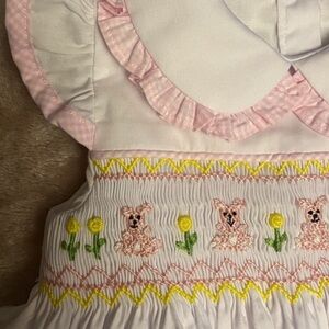 Cecil & Lou Smocked Dress Long Easter Bunny
